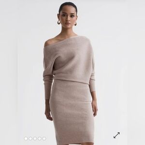 Reiss Lara Off The Shoulder Midi  Dress 0 $250